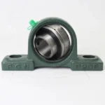 PGN UCP206 pillow block bearing front view with installed insert.